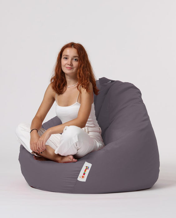 Perna Pouf, Puf Interior/ Exterior Asi Home Premium XXL - Dark Grey Poliester 115X115X130 cm