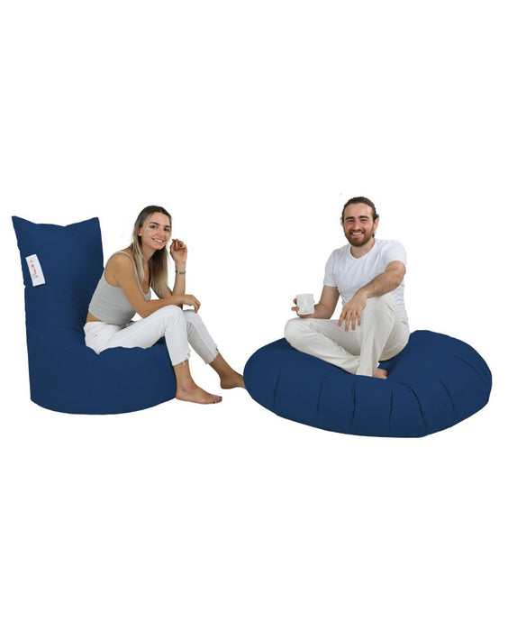 Fotoliu de Gradina Bean Bag Asi Home Balina - Bleumarin