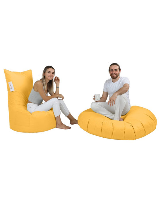 Fotoliu de Gradina Bean Bag Asi Home Balina - Galben