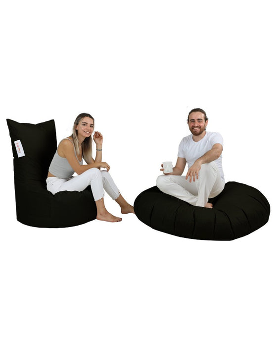 Fotoliu de Gradina Bean Bag Asi Home Balina - Negru