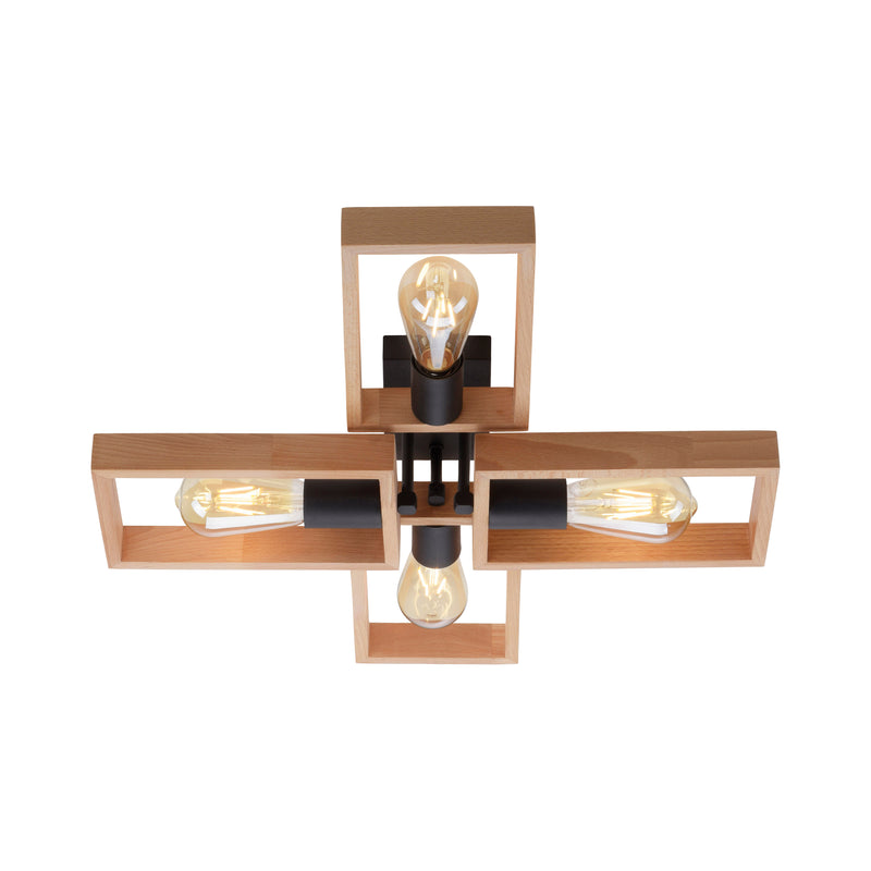 Plafoniera Paul Neuhaus FRANKY 4xE27 Negru