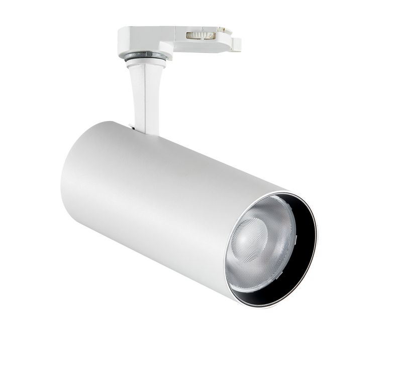 Proiector pe Șină Ideal Lux Fox, Alb, LED, Ø7 cm, 25W