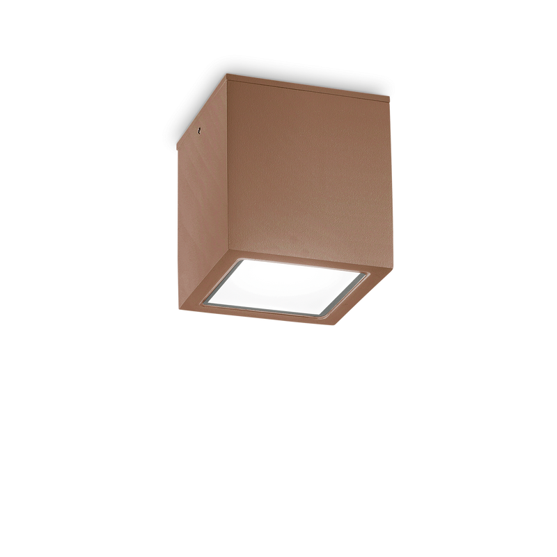 Plafonieră Ideal Lux Techo, Cafeniu, 1xGU10, Ø15 cm, H16 cm
