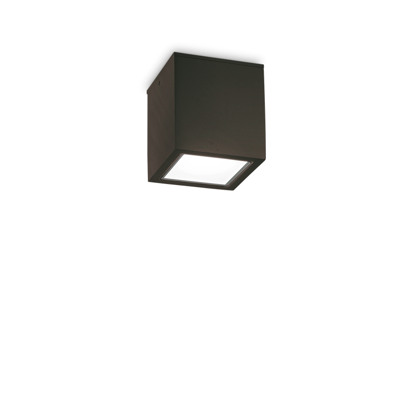 Plafonieră Ideal Lux Techo, Negru, 1xGU10, Ø9 cm