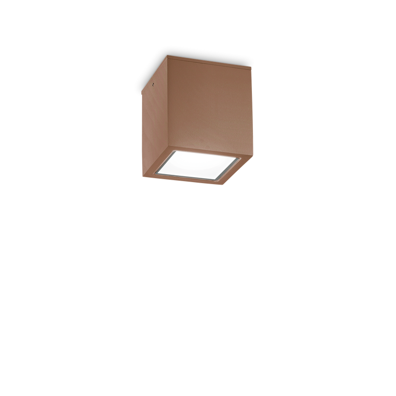 Plafonieră Ideal Lux Techo, Cafeniu, 1xGU10, Ø9 cm