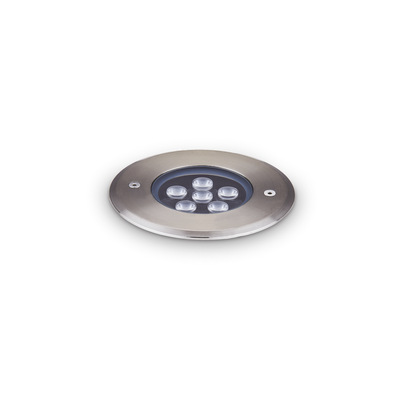 Spot Încastrat Ideal Lux Floor, Oțel, LED, Ø9 cm, 6W