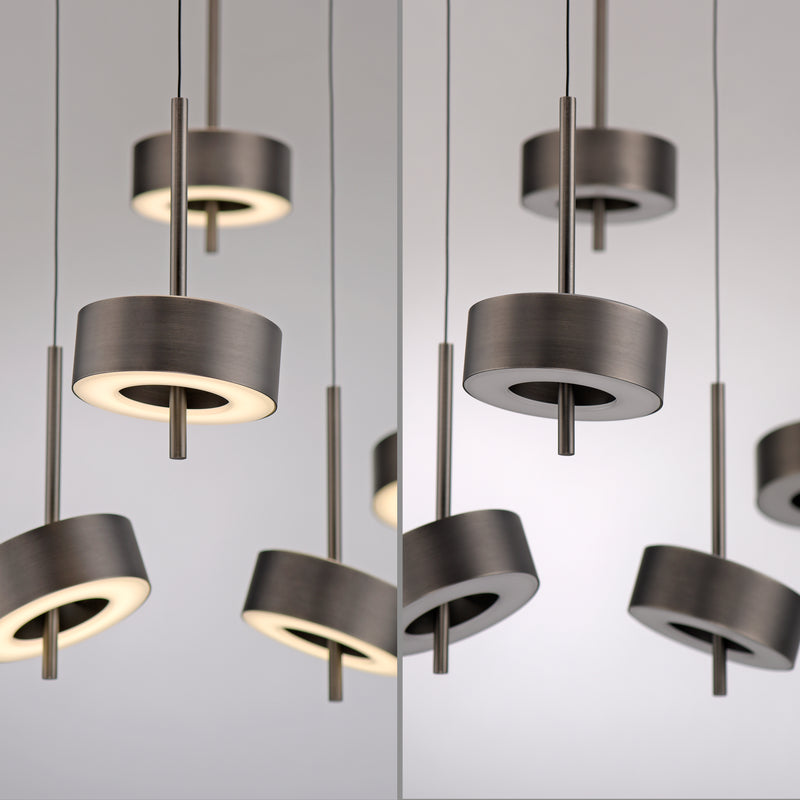 Lustra Paul Neuhaus Q-ROTATE 5xLED Maro Metalic