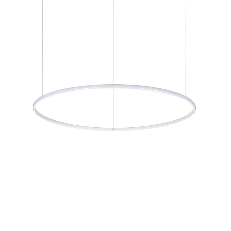 Lustra HULAHOOP Ideal Lux, LED 39W, Alb, 80cm, 4450lm, 3000K-lumina calda