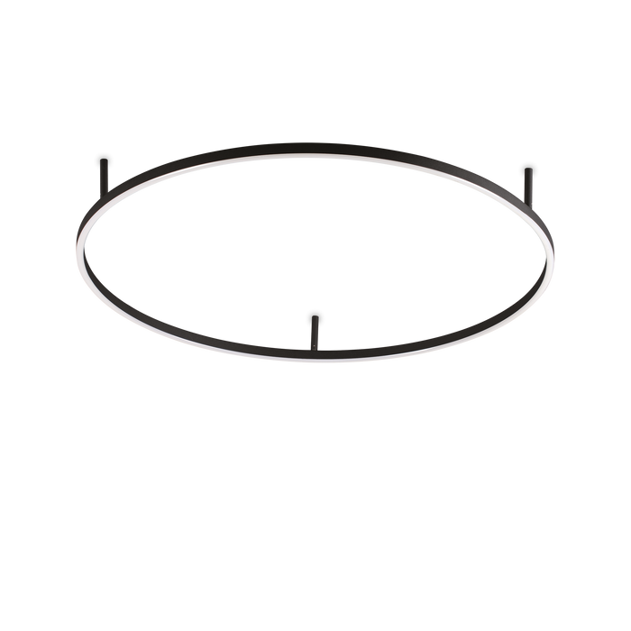 Plafoniera/Aplica ORACLE SLIM Ideal Lux, LED 55W, Rotund 3000K, Negru