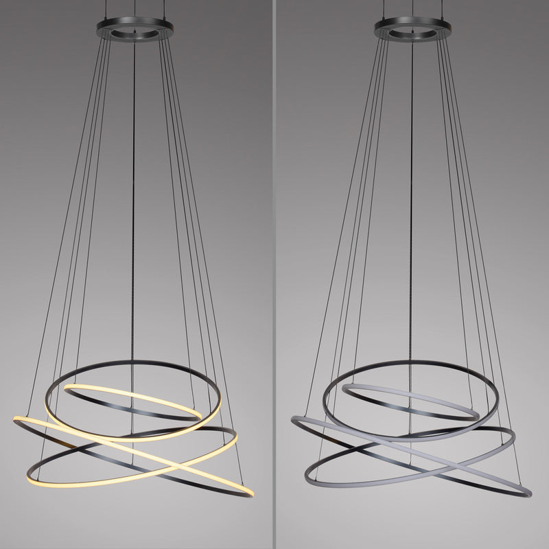 Lustra Paul Neuhaus PURE E-FLYING RINGS LED Gri