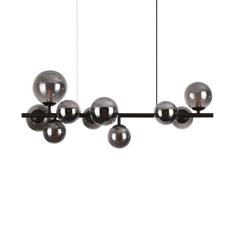 Lustra PERLAGE Ideal Lux, G9 max 10 x 15W, SP10, Fumuriu
