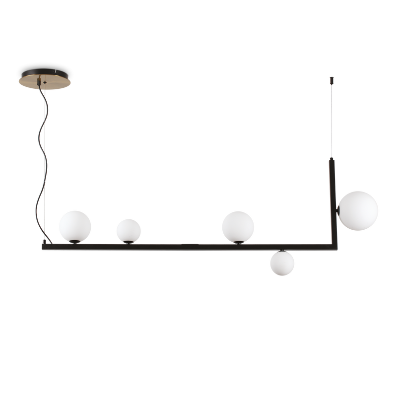 Lustra BIRDS Ideal Lux, G9 max 5 x 15W, Negru