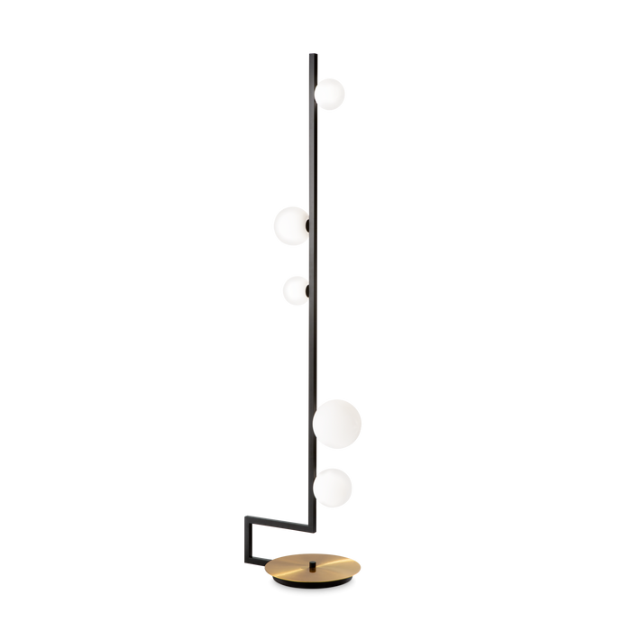 Lampadar BIRDS Ideal Lux, G9 max 5 x 15W, Negru