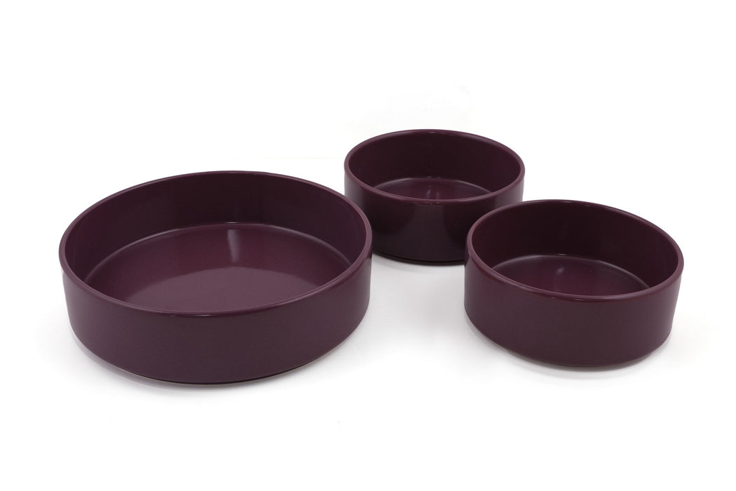 Set Boluri Ceramice (3 Bucati) Asi Home ST038 Purple Ceramica 14X14X5.5 cm