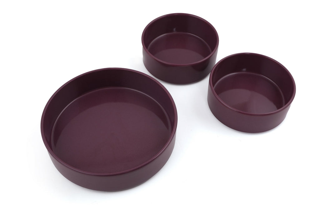 Set Boluri Ceramice (3 Bucati) Asi Home ST038 Purple Ceramica 14X14X5.5 cm