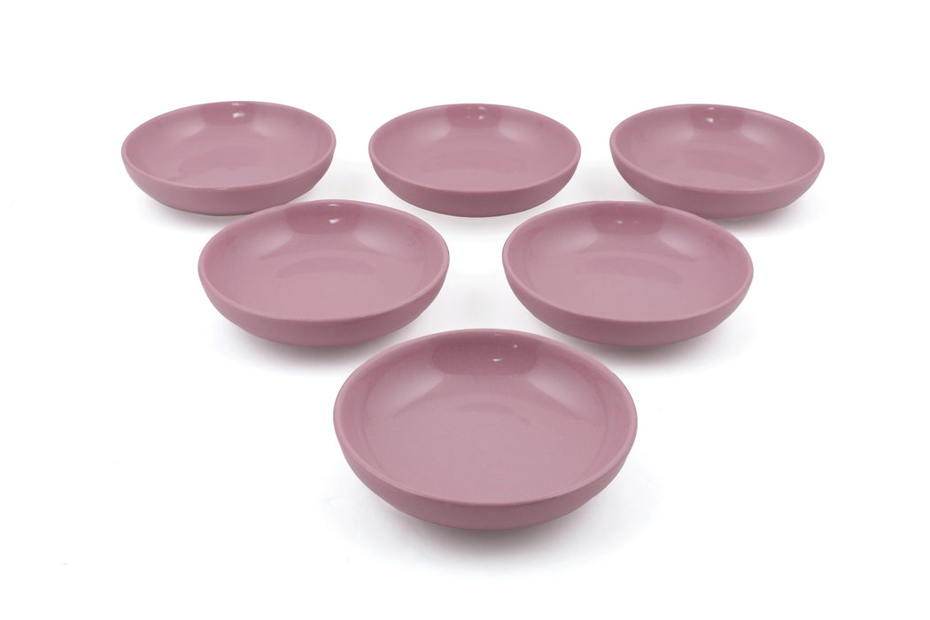 Set Boluri Ceramice pentru Sos (6 Bucati) Asi Home ST489 Purple Pink Ceramica 13X13X3.3 cm