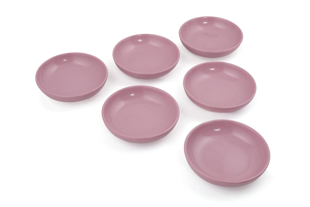 Set Boluri Ceramice pentru Sos (6 Bucati) Asi Home ST489 Purple Pink Ceramica 13X13X3.3 cm