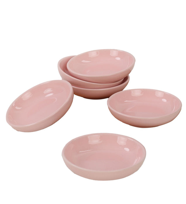 Set Boluri Ceramice pentru Sos (6 Bucati) Asi Home ST489 Pink Ceramica 13X13X3.3 cm