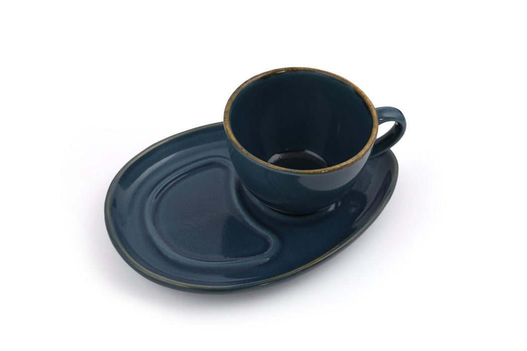 Set Cești de Cafea (4 Piese) Asi Home Albastrites Ceramica 9.2X9.2X6.9 cm