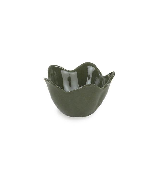 Set Boluri Ceramice (6 Bucati) Asi Home Lale-Dark Green  Ceramica 11.8X11.8X7.5 cm
