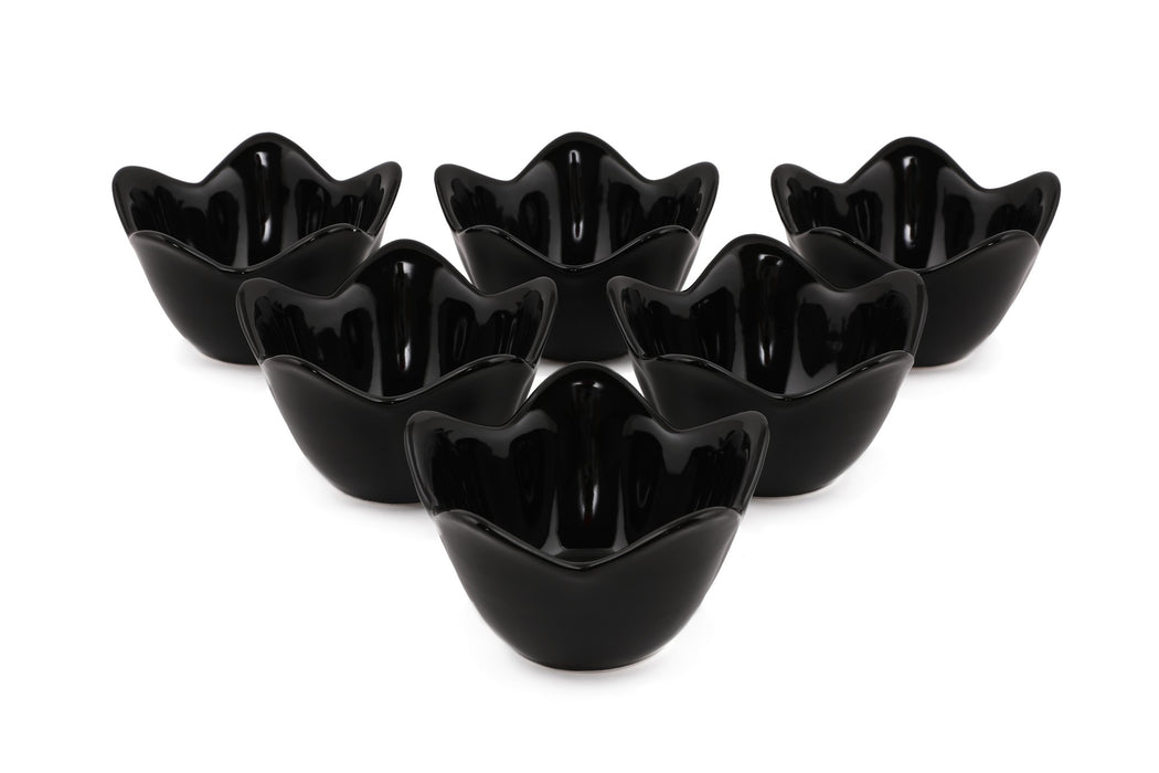 Set Boluri (6 Bucati) Asi Home Lale Black Ceramica 12X12 cm