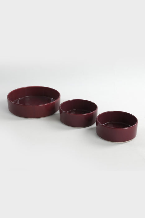 Set Boluri Ceramice (3 Bucati) Asi Home ST038 Purple 1Big   Ceramica 21X21X5.5 cm