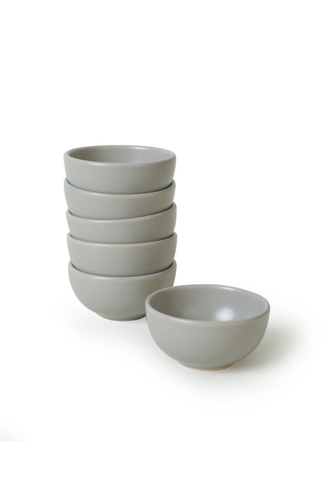 Set Boluri Ceramice (6 Bucati) Asi Home ST1011 Matte Grey Ceramica 8X8 cm