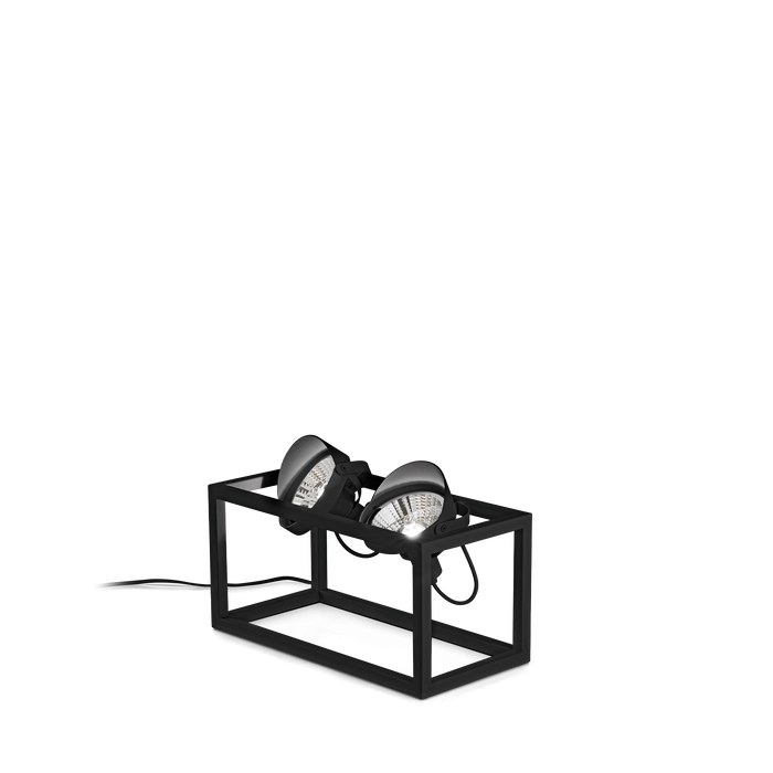 Lampadar AUDIO Ideal Lux, GU10 max 2 x 50W, L 380 x H 190 x P 190 mm, Negru