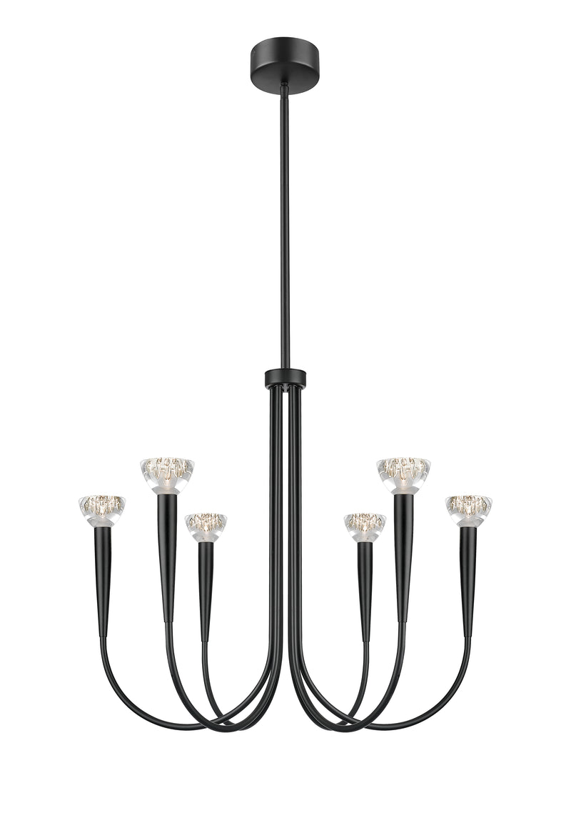 Lustra Zuma Line BOSTON 6xLED Negru Mat