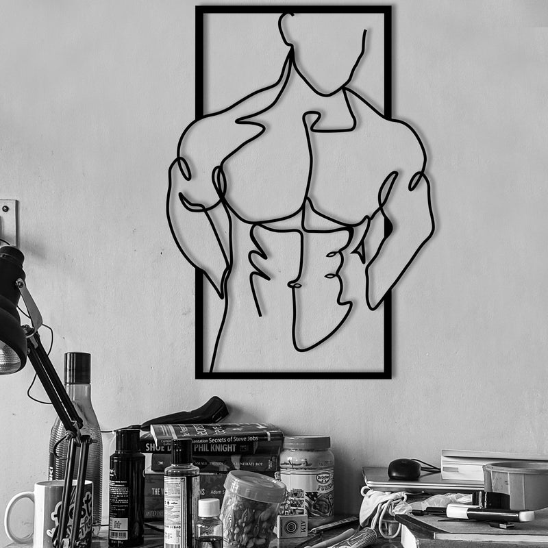 Accesoriu Iluminat Asi Home Muscular Man, Negru, 36x50 cm