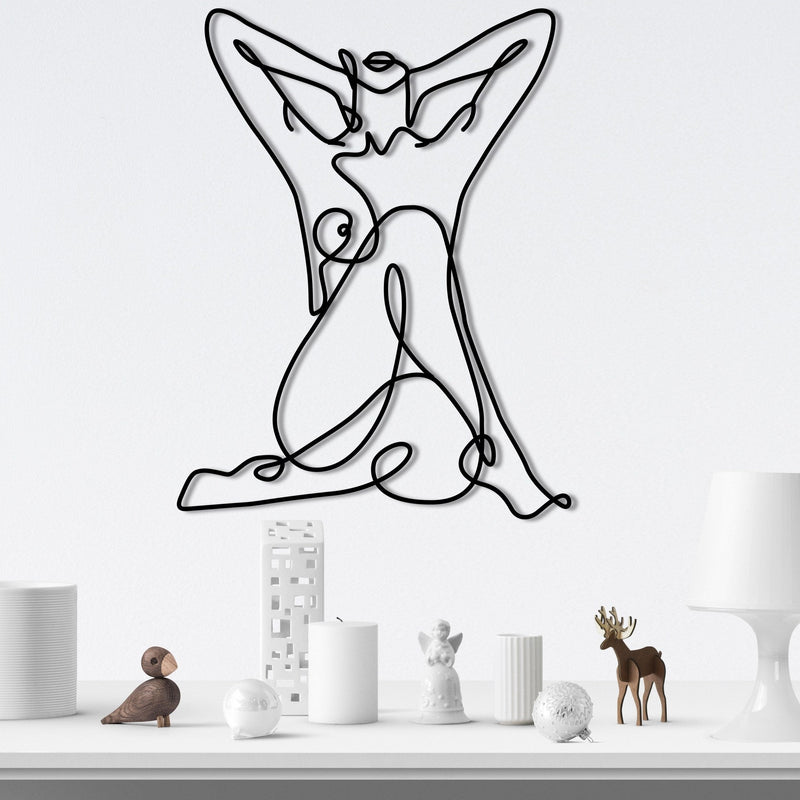 Accesoriu Iluminat Asi Home Geometric Nude Woman, Negru, 38x50 cm