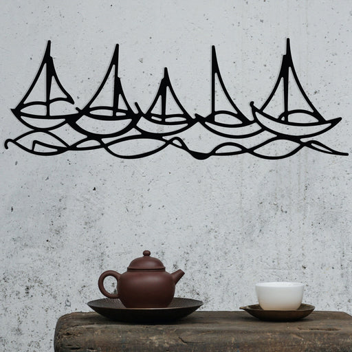 Accesoriu Iluminat Asi Home Ships In Water, Negru, 68x24 cm
