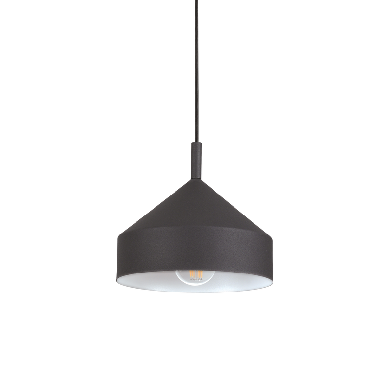 Lustră Ideal Lux Yurta, Negru, 1xE27, Ø21 cm