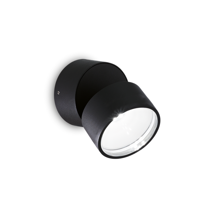 Aplica OMEGA ROUND Ideal Lux, 7W, D 90 x P 85 mm, Negru, 3000K, 285504