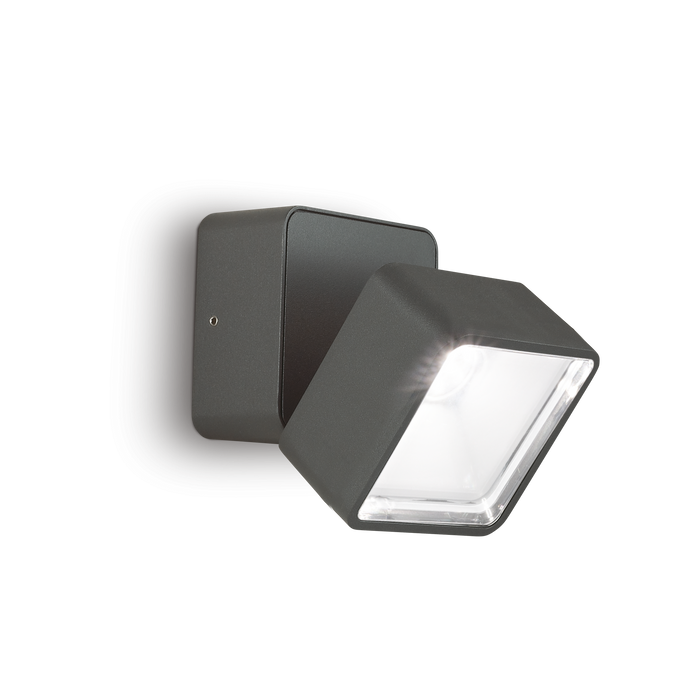 Aplica OMEGA SQUARE Ideal Lux, 7W, 4000K, L 90 x H 90 x P 85 mm, Antracit