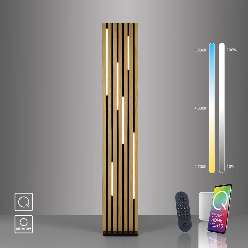 Lampadar Paul Neuhaus Q-AKUSTIK LED Lemn