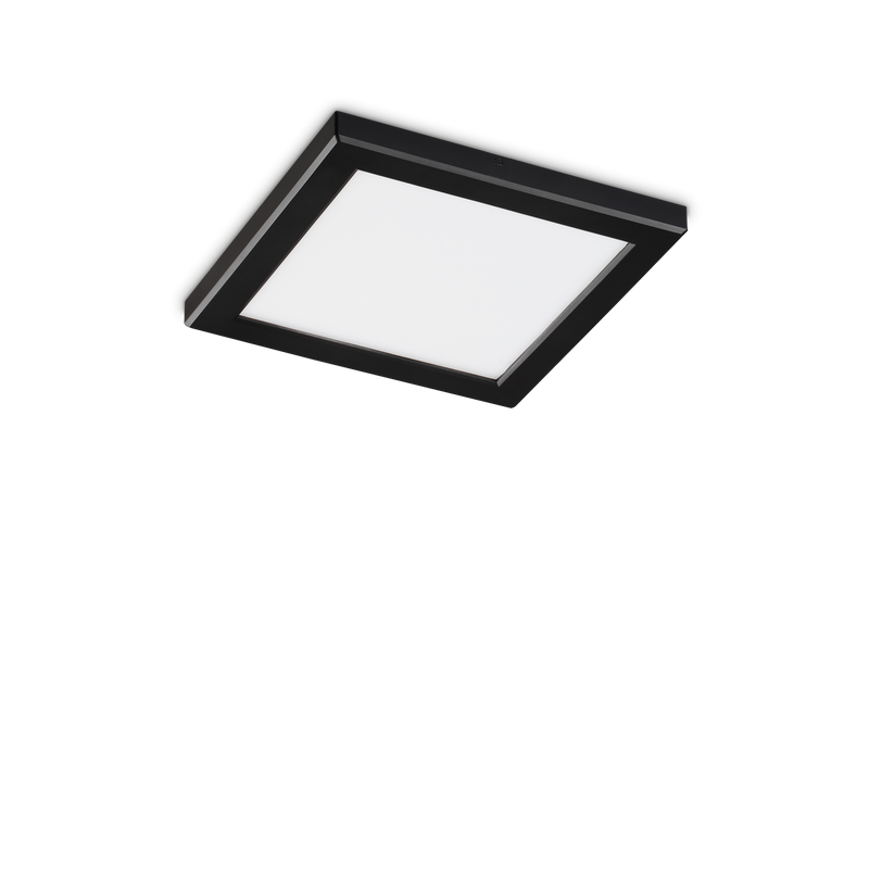 Plafoniera Aplicata/Incastrata LED AURA Ideal Lux, 20W, Negru, 22 cm, Square, 3000 K