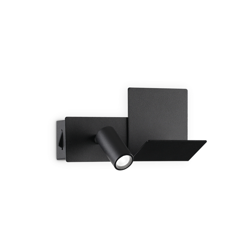 Aplica KOMODO Ideal Lux, 4,5W, L 190 x H 130 x P min 75 / max 105 mm, Negru