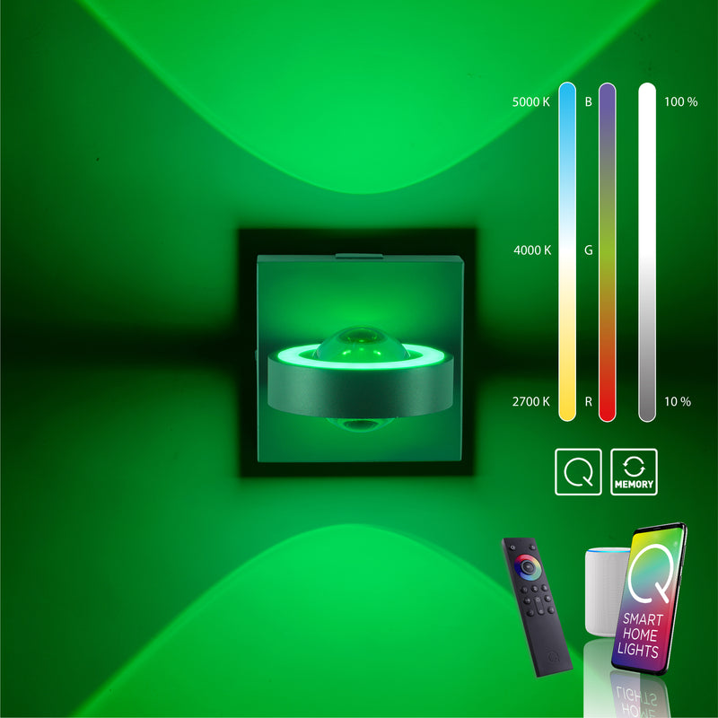 Aplica Paul Neuhaus Q-MIA 4xLED Antracit