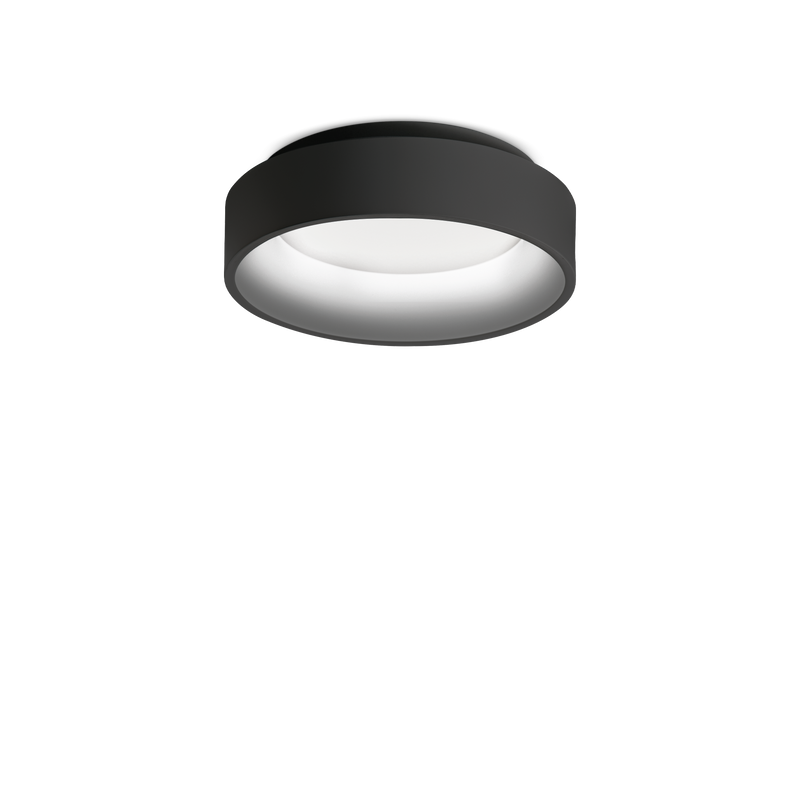 Plafonieră Ideal Lux Ziggy, Negru, LED, Ø27.7 cm