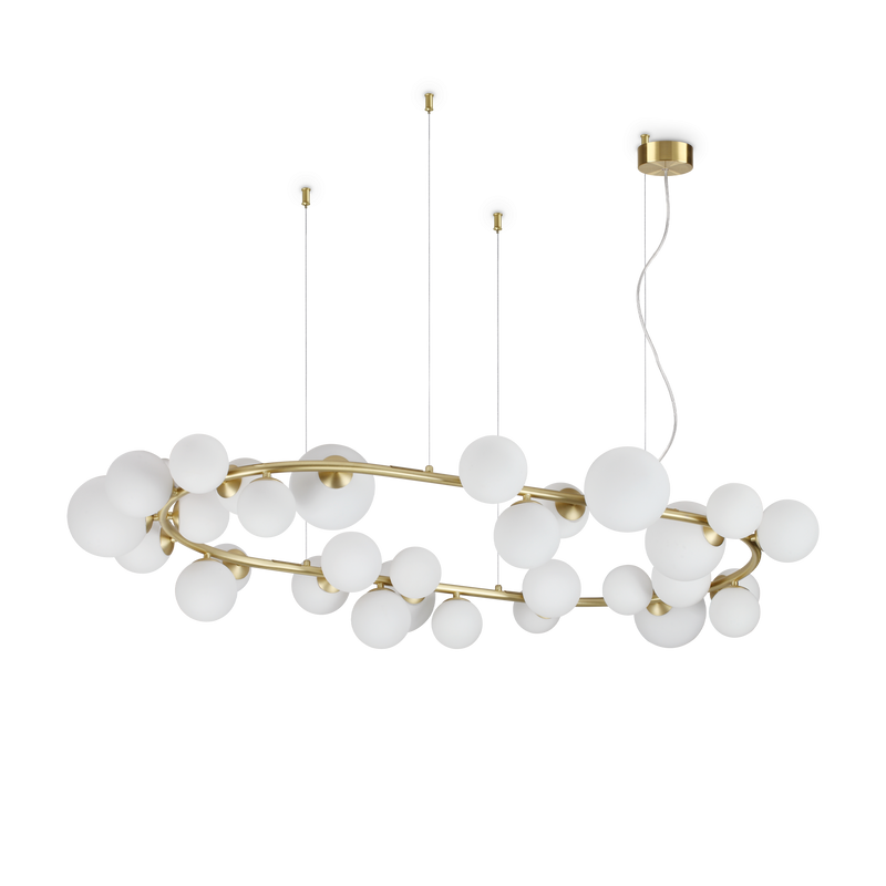Lustra PERLAGE Ideal Lux, G9 max 30 x 15W, SP30, Alb