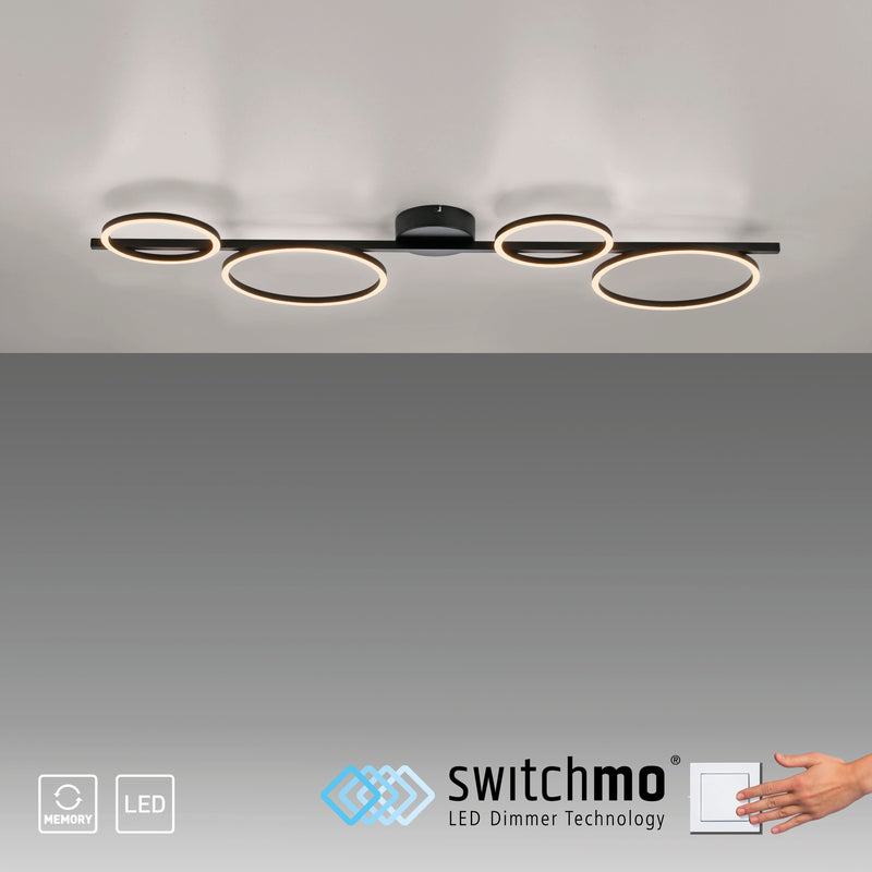Plafoniera Paul Neuhaus MINI RITUS 4xLED Negru