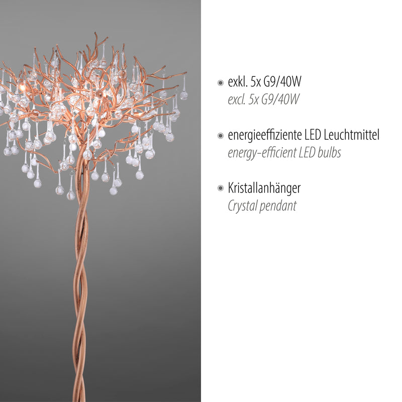 Lampadar Paul Neuhaus ICICLE 5xG9 Alama Vintage