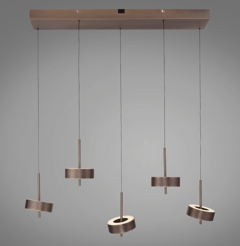 Lustra Paul Neuhaus Q-ROTATE 5xLED Maro Metalic