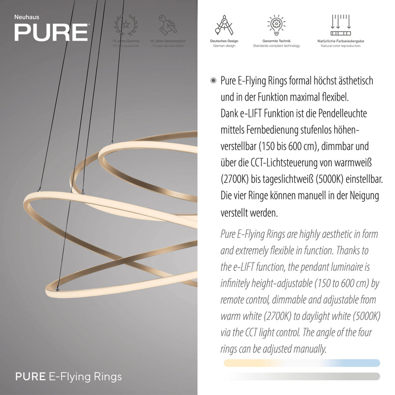 Lustra Paul Neuhaus PURE E-FLYING RINGS LED Maro