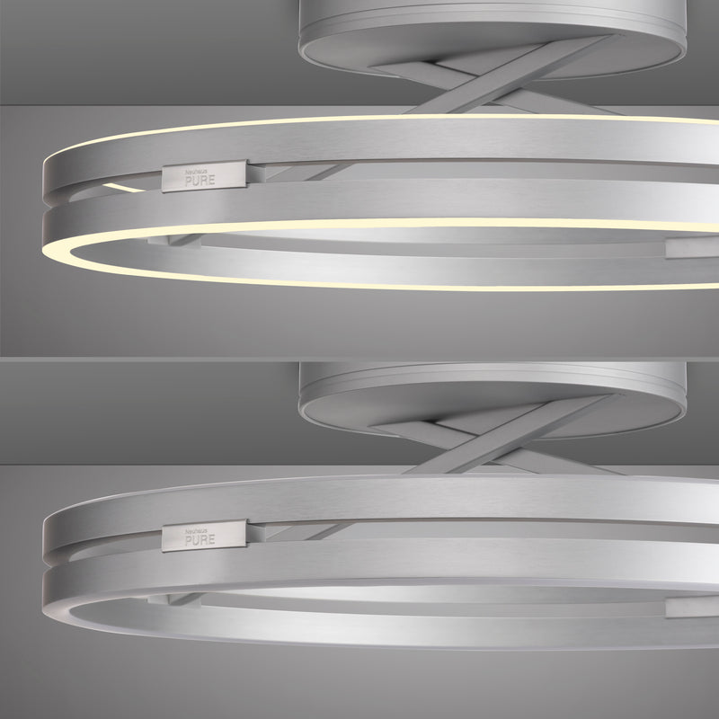 Plafoniera Paul Neuhaus PURE LOOP 2xLED Aluminiu