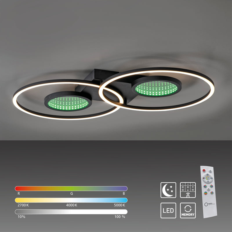 Plafoniera Paul Neuhaus TUNEL 4xLED Negru