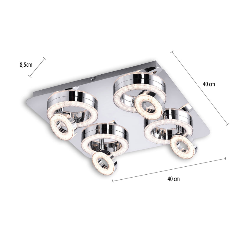 Plafoniera Paul Neuhaus TIM 8xLED Crom