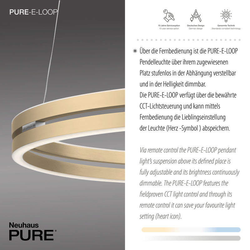Lustra Paul Neuhaus PUREE-LOOP 2xLED Alama Mat