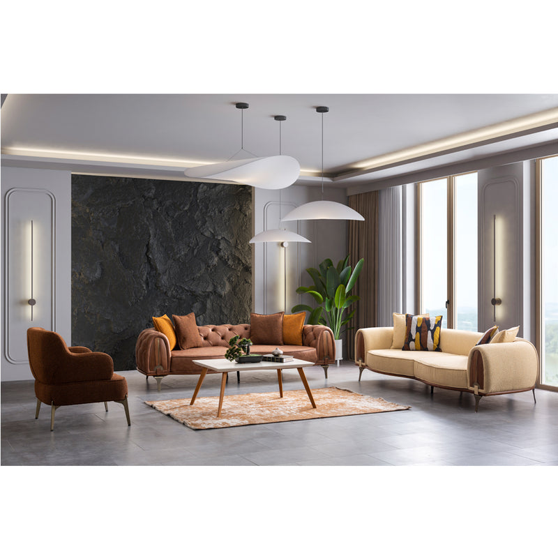 Canapea Roys Inev Asi Home, Maro inchis, lungime 251cm, latime 107cm, inaltime 67cm